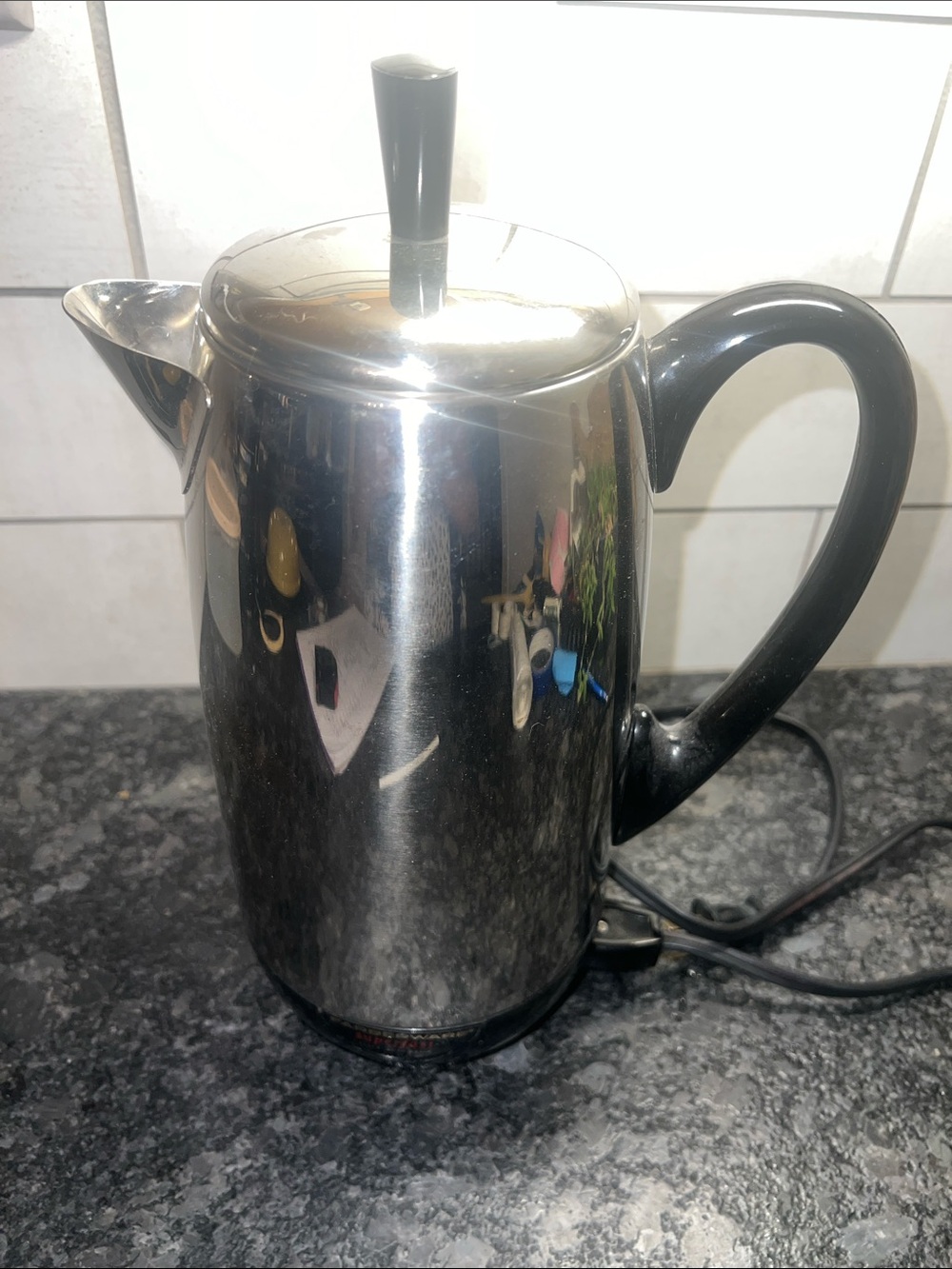 Farberware 12 cup Superfast stainless electric percolator. In like new condition